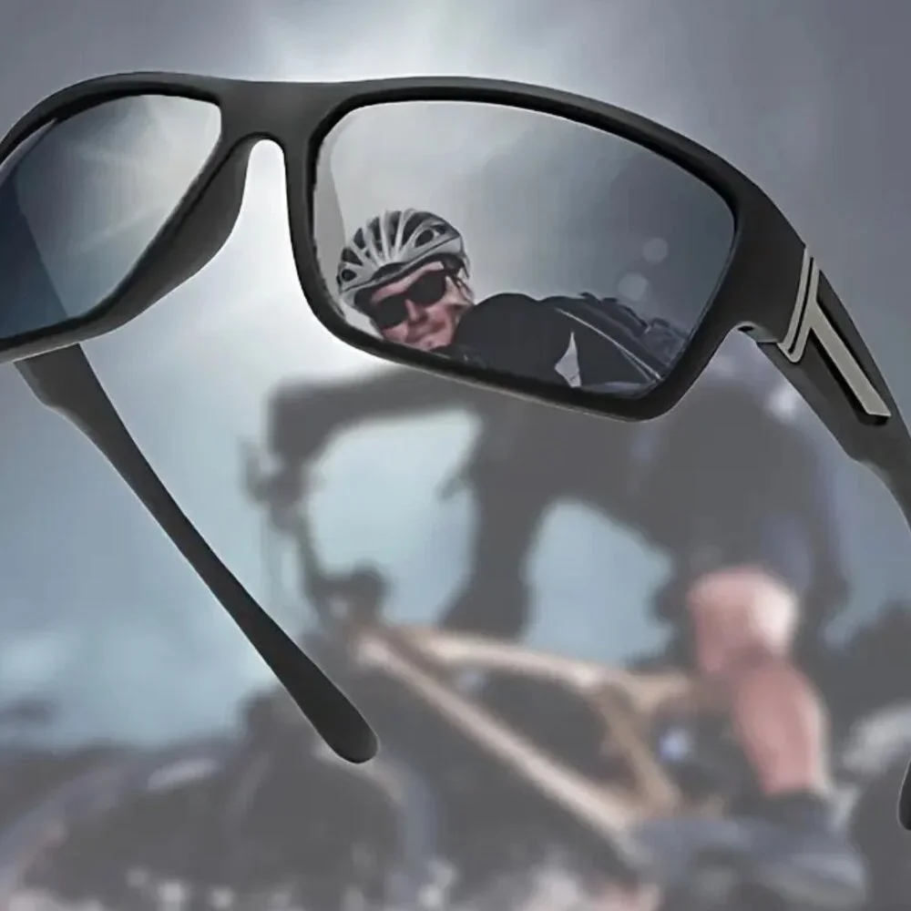 Polarized Sunglasses Men Outdoor Sports Driving Fishing Trendy Shade Wrap Around